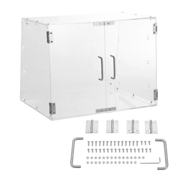 Pastry Display Case 3-Tier Commercial Countertop Bakery Display Case Acrylic Display Box with Rear Door Access Removable Shelves Keep Fresh for Donut Bagels Cake Cookie 20.7x17x16.3