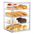 thumbnail image 1 of JDNRXO Acrylic Bread Storage Box with Magnetic Door, 4-Tier Adjustable Display Organizer (3 Dividers Included) for Kitchen Counter & Bakery Pastry Showcase, Clear Bread Bin 11.81"x9.84"x15.74“, 1 of 8