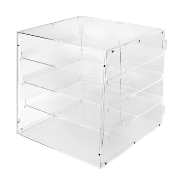 Pastry Display Case Countertop, Bakery Display Case Countertop with 3 Trays, for Displaying cakes and pastries, Acrylic