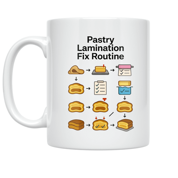 Pastry Lamination Fix Routine - Baking Enthusiast - 11 oz Ceramic Coffee Mug
