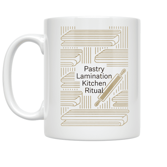 Pastry Lamination Kitchen Ritual - Baking Enthusiast - 11 oz Ceramic Coffee Mug