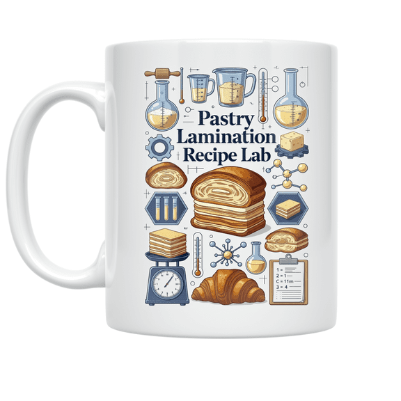 Pastry Lamination Recipe Lab - Baking Enthusiast - 11 oz Ceramic Coffee Mug