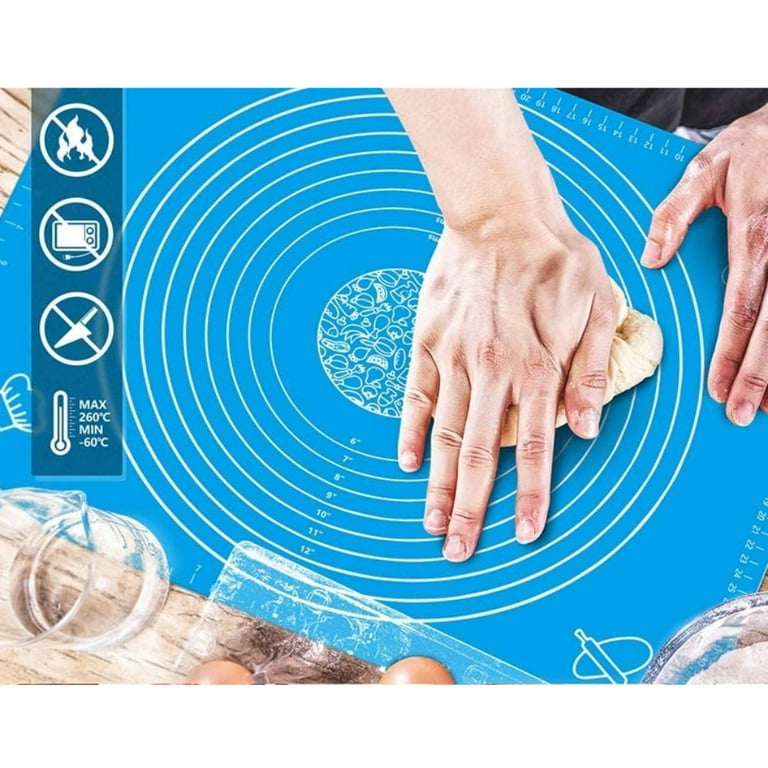 24 by 16 inch Pastry Mat for Kneading Rolling Dough Thicken Silicone Non-Stick Non-Slip Pastry Mat Board with Measurement Food Grade Baking Mat, Size