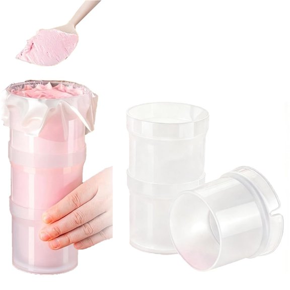 Pastry Piping Bag Holder Stand, XISELI Translucent Clear Plastic Cream Icing Bag Rack, Hands-Free Piping Bag Holder, Adjustable Height, Home Bakers & Professional Chefs