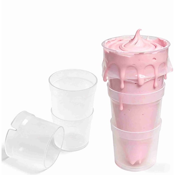 Pastry Piping Bag Holder Stand for Filling, Clear Plastic Cream Icing Bag Rack, Adjustable Cake Decorating Tools, White