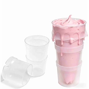 Pastry Piping Bag Holder Stand for Filling, Clear Plastic Cream Icing Bag Rack, Adjustable Cake Decorating Tools, White