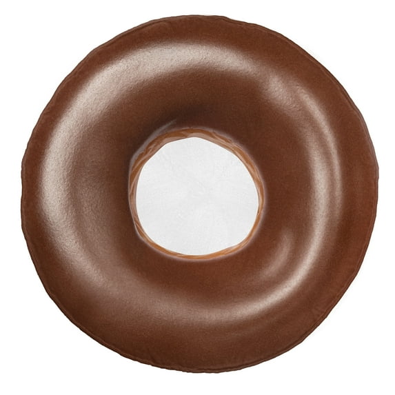 Pastry Round Blanket, Round Donut with Coating of Chocolate Simple Classic Delicious Bakery Dessert, Cozy Plush for Indoor & Outdoor Use Novelty Joke Gift Idea, 71" Round, Dark Rosewood, by Ambesonne