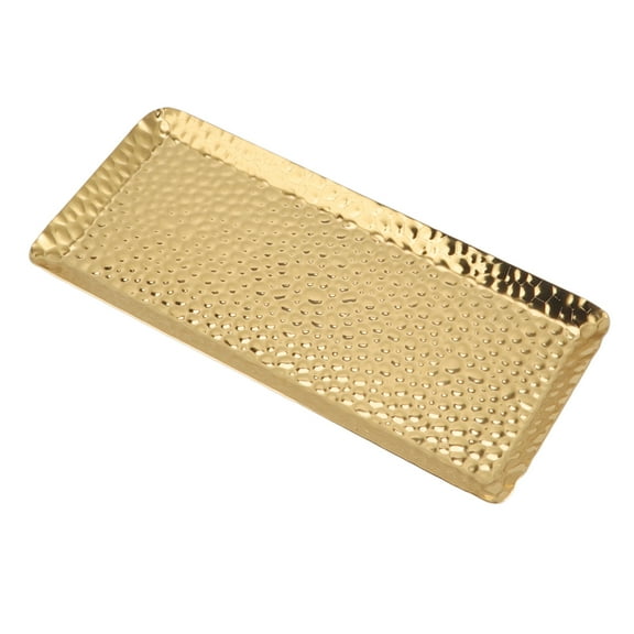 Pastry Serving Tray, Hammered Stainless Steel Dessert Tray Plate For Restaurant Silver,Gold