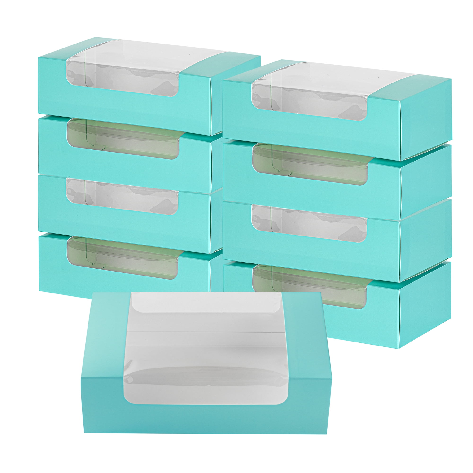 pastry-tek-turquoise-paper-pastry-cake-box-with-window-7-3-4-x-4