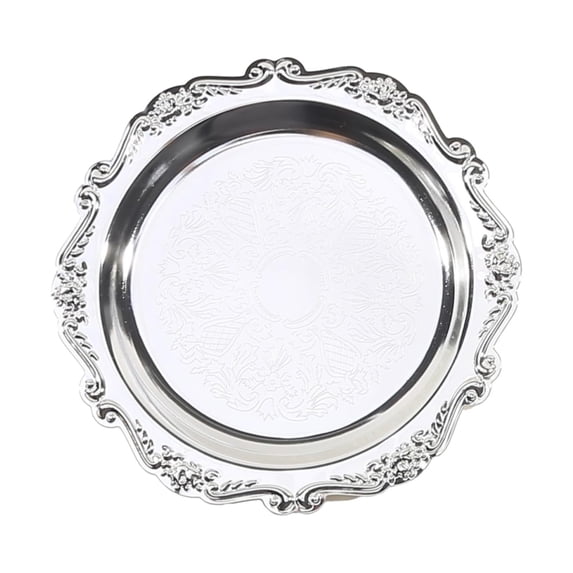 Pastry Tray,Cupcake Tower Decorative Tray Dessert Display Stand Snacks Presentation Stand Snacks and Platter Tray Food Display Tray,Treat Platter Metal Pastry Tray,Silver,3.93x3.93"