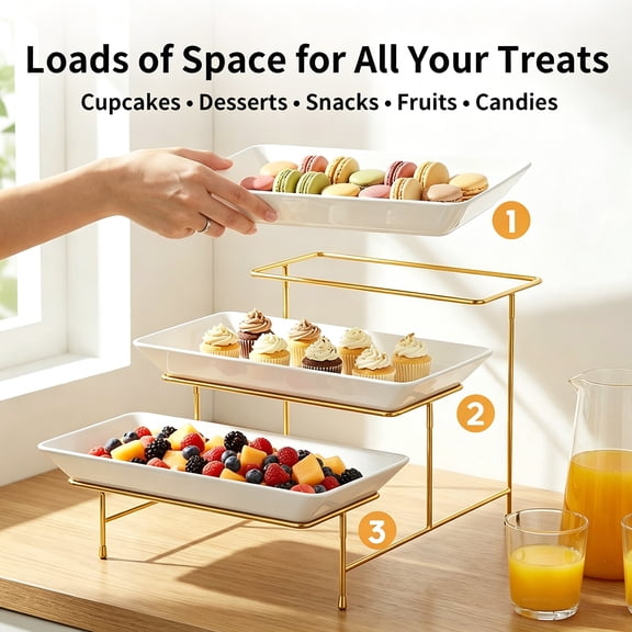 Pastry display stand Gold