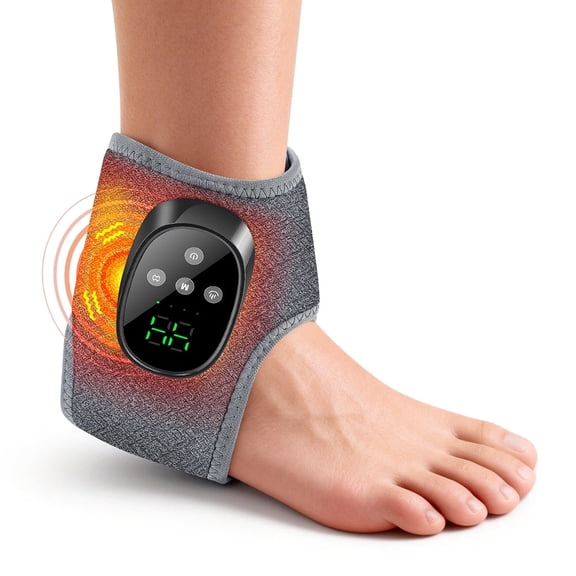 Pastsky Foot Massager, Ankle Massager with 4 Heating Levels & 4 Modes, 3-in-1 Ankle Heating Pad for Relaxation