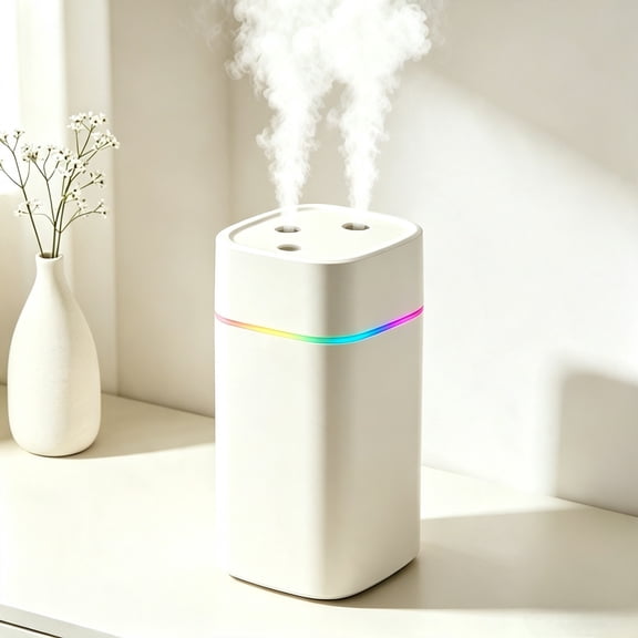 Pastsky Humidifier for Bedroom, Dual Spray Humidifier with Separate Water Tank, Mute Humidifier for Room