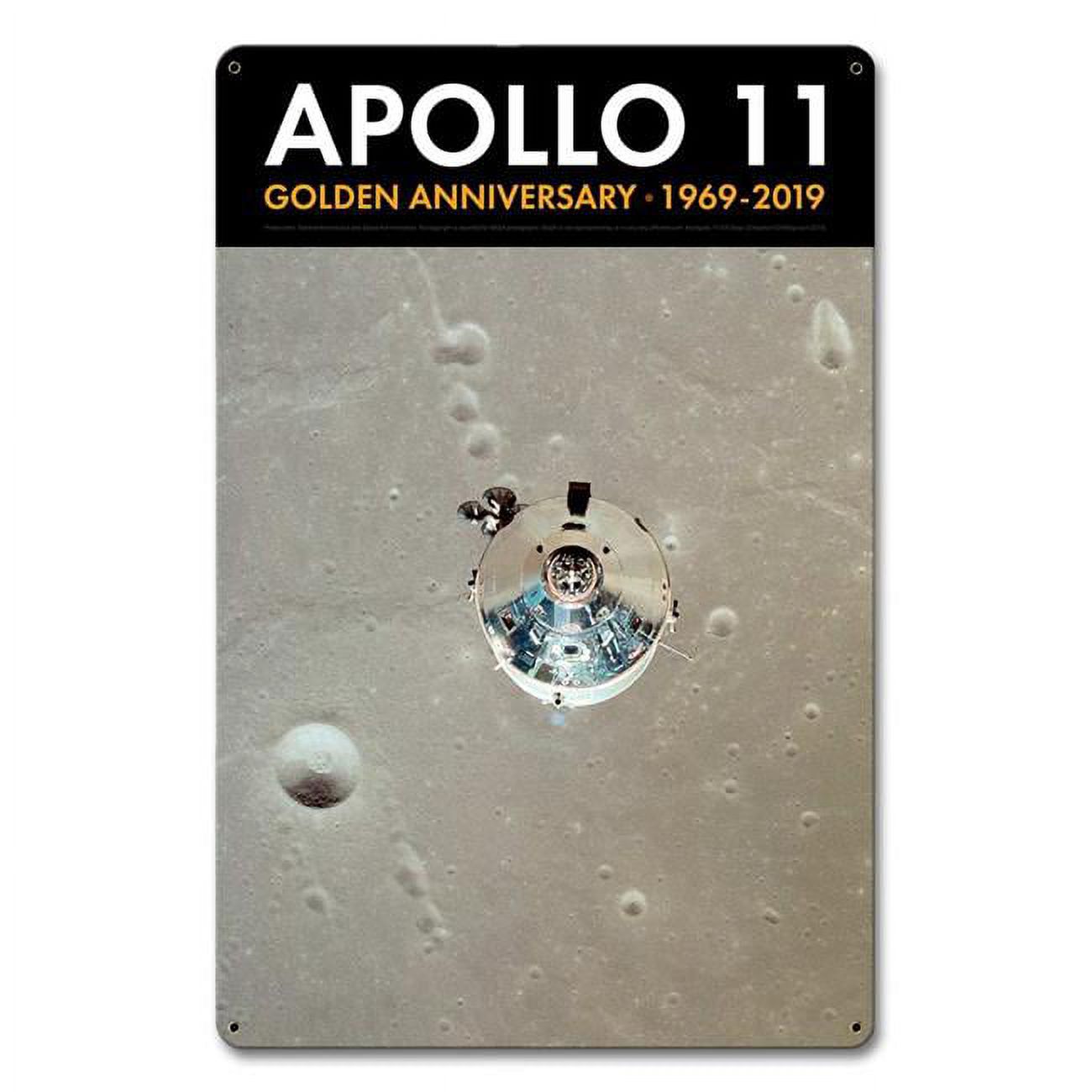 Pasttime Signs 12 x 18 in. Satin - Apollo 11 50th Anniversary CSM ...
