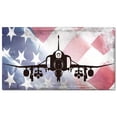 thumbnail image 1 of Pasttime Signs  36 x 20 in. Planes Phantom American Flag Metal Sign, 1 of 1