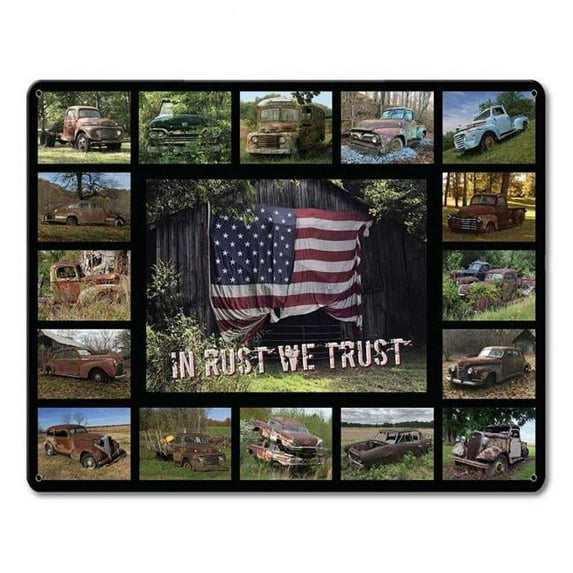Pasttime Signs AIF174 15 x 12 in. Rusty Cars Sign