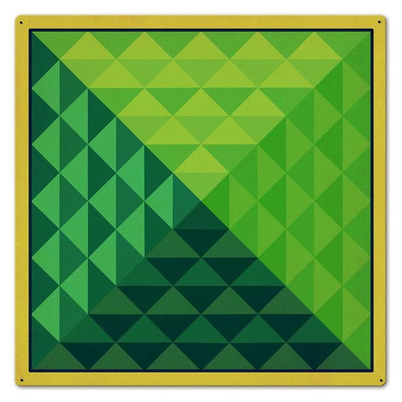 Pymarid Sign Pasttime Signs AQP158 24 x 24 in. Green Pyramid Quilt Vintage Metal ...