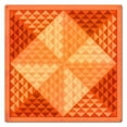 thumbnail image 1 of Pasttime Signs AQP164 24 x 24 in. Pyramids Quilt Orange Vintage Metal Sign, 1 of 1