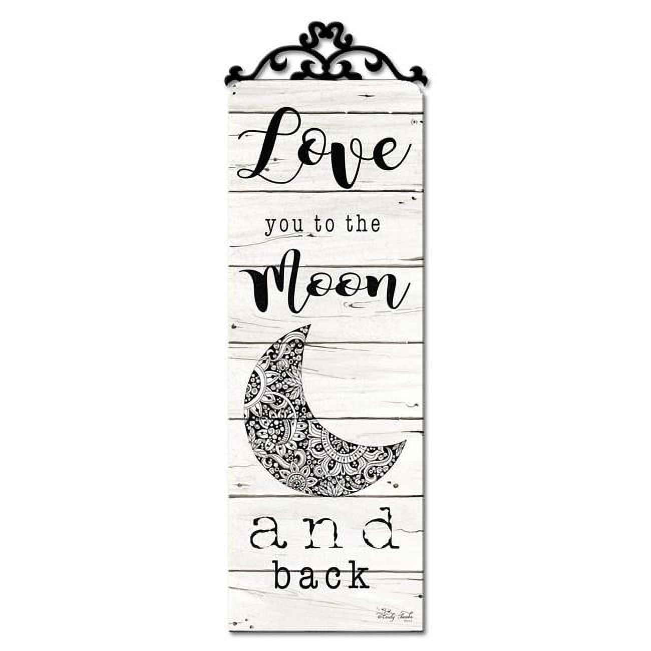 四万十 SP サイン Pasttime Signs CIN247 10 x 30 in. White Love you Moon SK