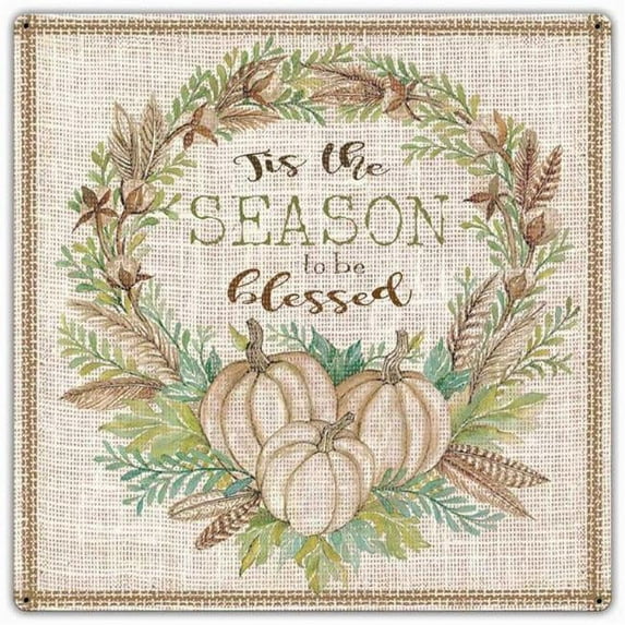 Pasttime Signs CIN282 24 x 24 in. Custom Shap Fall Wreath Start Each Day Sign