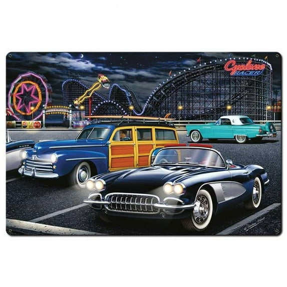 Pasttime Signs JGS024 Cyclone Racer Sign - 36 x 24 in.