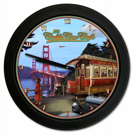 Pasttime Signs LG094-CLOCK 18 x 18 in. Cable Car Clock