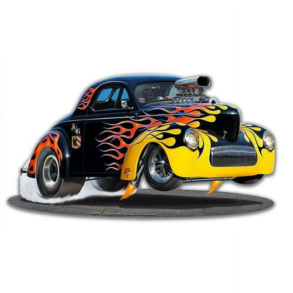 Pasttime Signs LGB768 22 x 12 in. 1940 Wild Willys Vintage Metal Sign