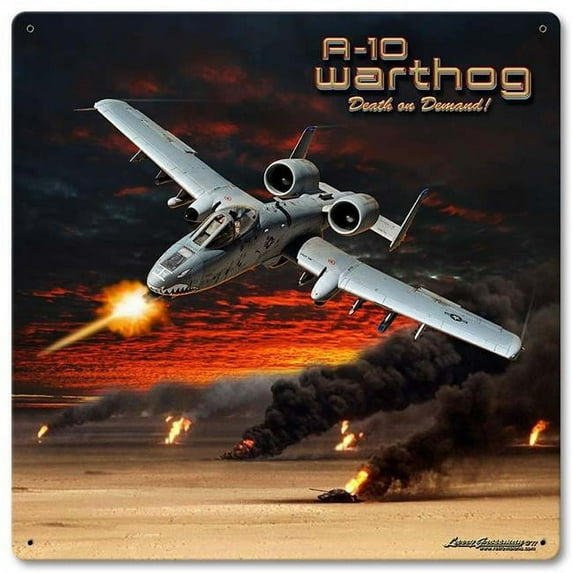 Pasttime Signs LGB803 12 x 12 in. A-10 Warthog Vintage Metal Sign