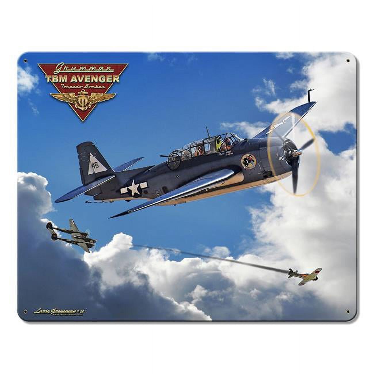 Pasttime Signs LGB874 15 x 12 in. TBM Avenger Vintage Metal Sign ...