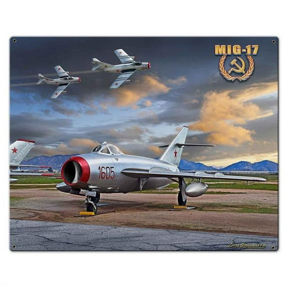 Pasttime Signs LGB885 30 x 24 in. MIG 15 Vintage Metal Sign