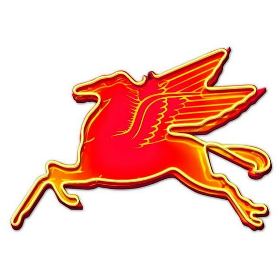 Pasttime Signs LGC002 36 x 25 in. Pegasus Neon Sign Vintage Metal Sign