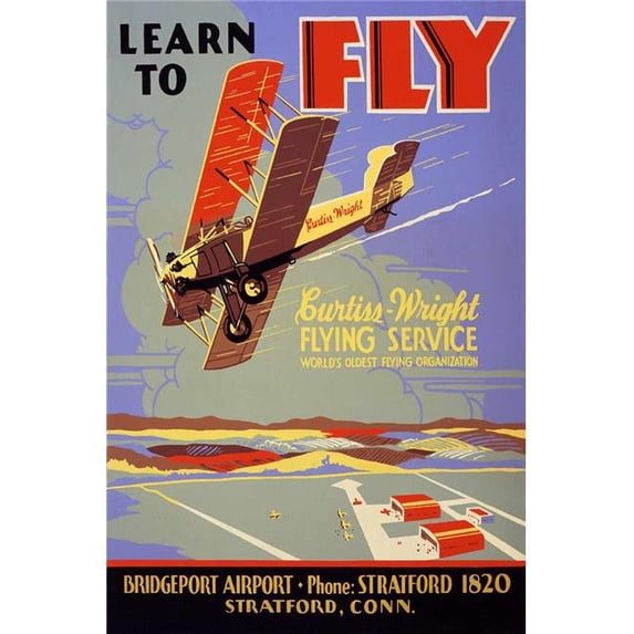 Pasttime Signs  Learn to Fly Vintage Metal Sign