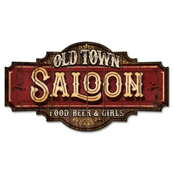 Pasttime Signs PSB047 22 x 12 in. Old Town Saloon Vintage Sign