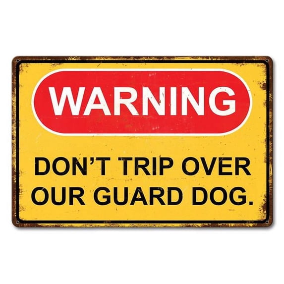 Pasttime Signs PTSB402 18 x 12 in. Warning Dont Trip Dog Sign