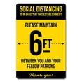 thumbnail image 1 of Pasttime Signs PTSB493 6 ft. Social Distancing Metal Sign, 1 of 1