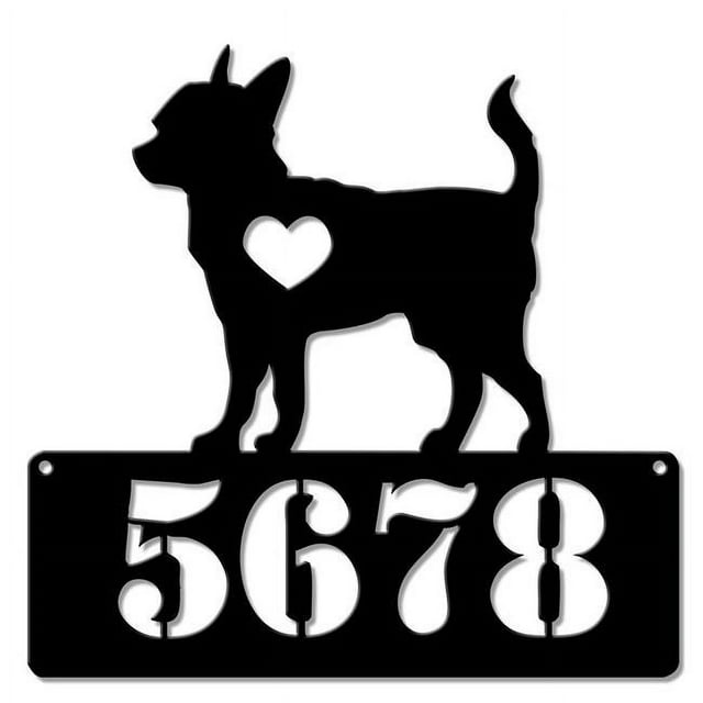 Pasttime Signs PTSD022 15 x 15 in. Chihuahua Lover Address Personalized Vintage Metal Sign