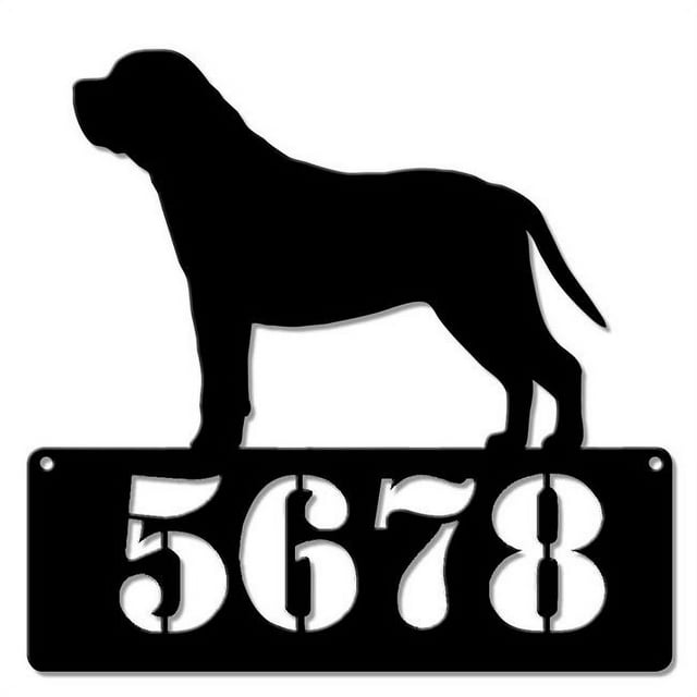 Pasttime Signs PTSD029 15 x 14 in. Mastiff Address Personalized Vintage Metal Sign