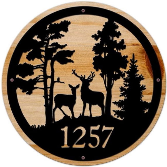 Pasttime Signs PTSHD002 28 x 28 in. Forest Personalized Number Sign