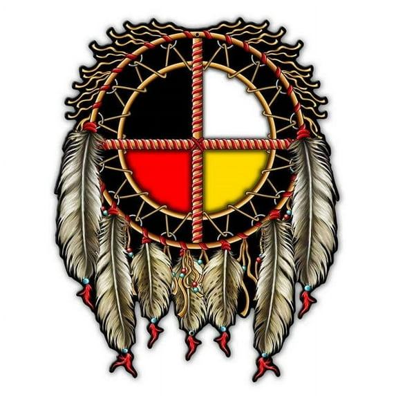 Pasttime Signs SM785 14 x 18 in. Medicine Wheel R6 Sign