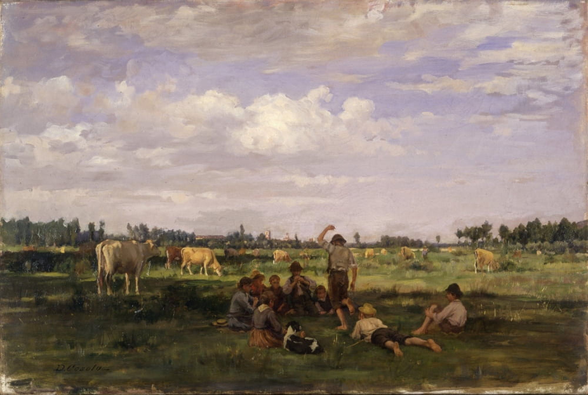 Pasture (Pascolo) Canvas Art - (24 x 18)