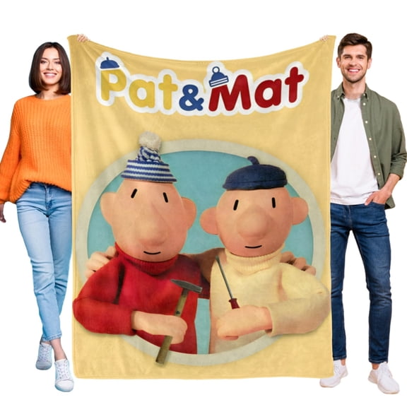 Pat & Mat Blanket Flannel Soft Sofa Bed Throw Birthday Gift