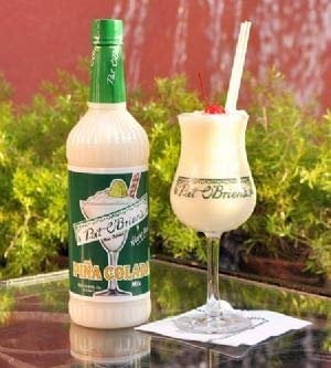 Pat O'Brien's Pina Colada Mix, 1 Liter, Easy Preparation, Perfect Drink for Luau Party, 33 Servings