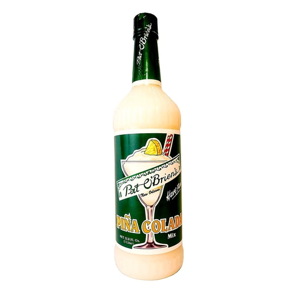 Pat O'Brien's Pina Colada Mix, 1 Liter, Easy Preparation, Perfect Drink for Luau Party, 33 Servings