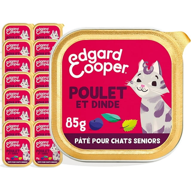Patée Pour Chat Senior Stérilisé Ou Actif Nourriture Humide Naturelle Sans Cereales 85G X 16