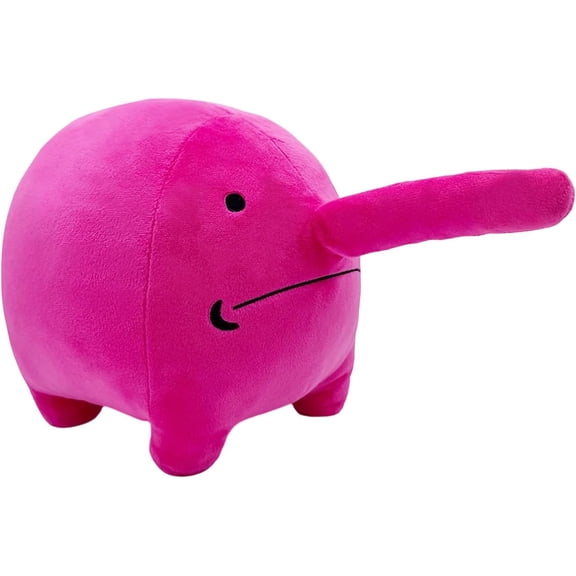 Pat-ricia Plush - Cute Pink Long Nose Plushie Toy, Funny Round Stuffed Animal Throw Pillow for Fans, Soft Hugging Decor