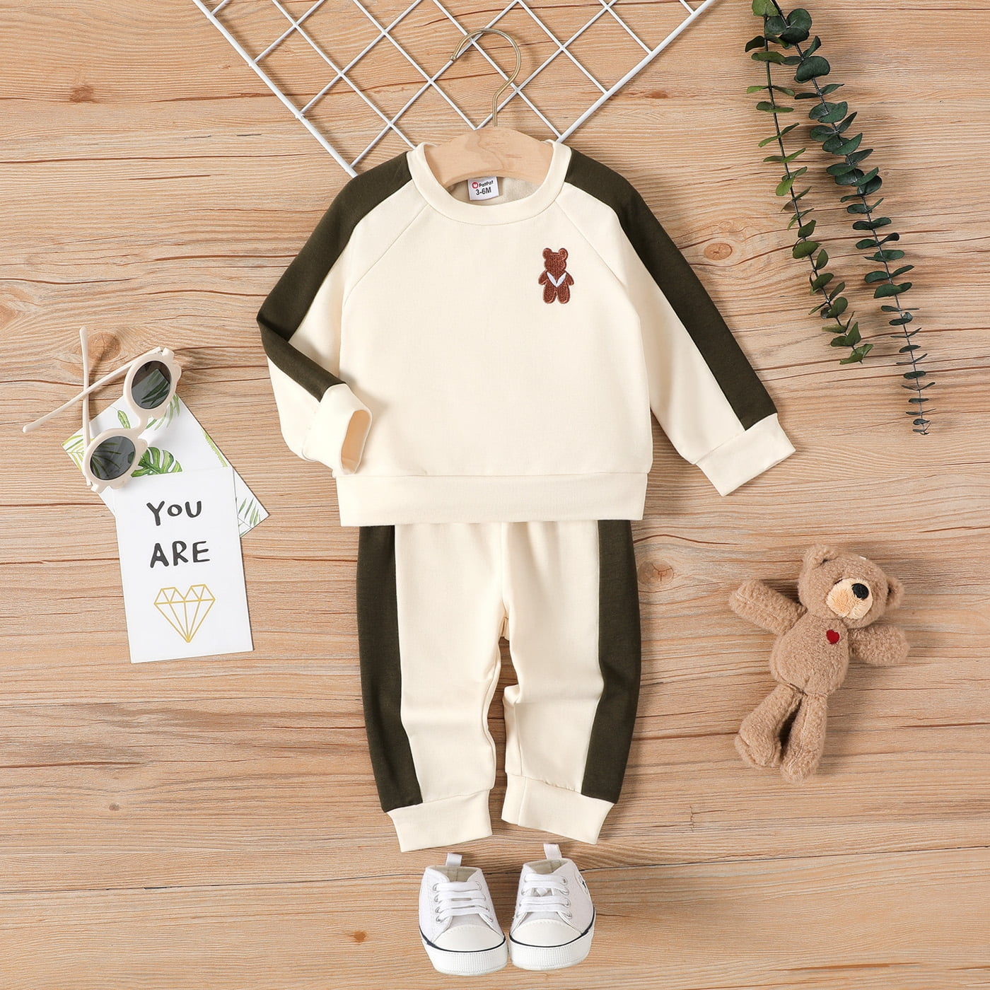 Baby girl color block sweatpants sale