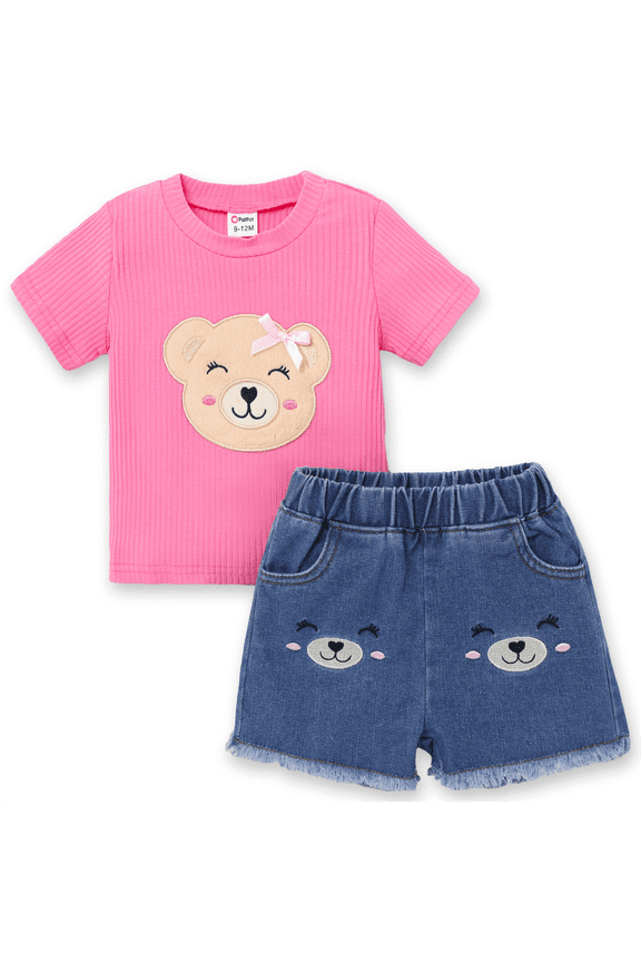 2pcs Baby Girl Sweet Animal Pattern Set