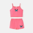 thumbnail image 1 of PatPat 2pcs Toddler Girl Butterfly Print Camisole and Shorts, 1 of 5