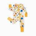 thumbnail image 1 of PatPat Baby Boy Pajamas Viscose from Bamboo 2-Way Zip Fold-Over Foot Cuffs 2Pack Baby Sleepers, 1 of 11