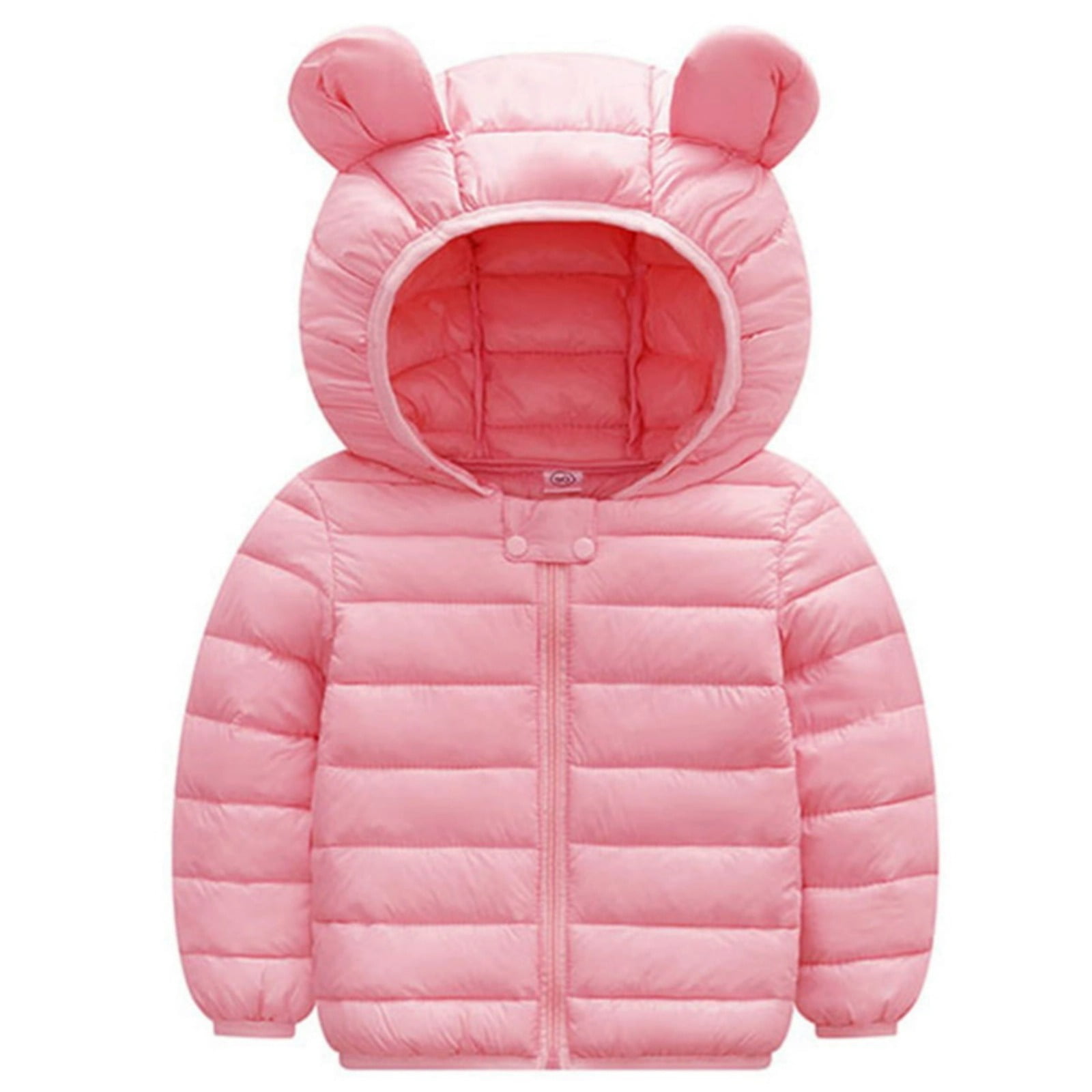 New Baby Girl Winter Parashoot  Coat With Hoodie In Pink Color main image 0